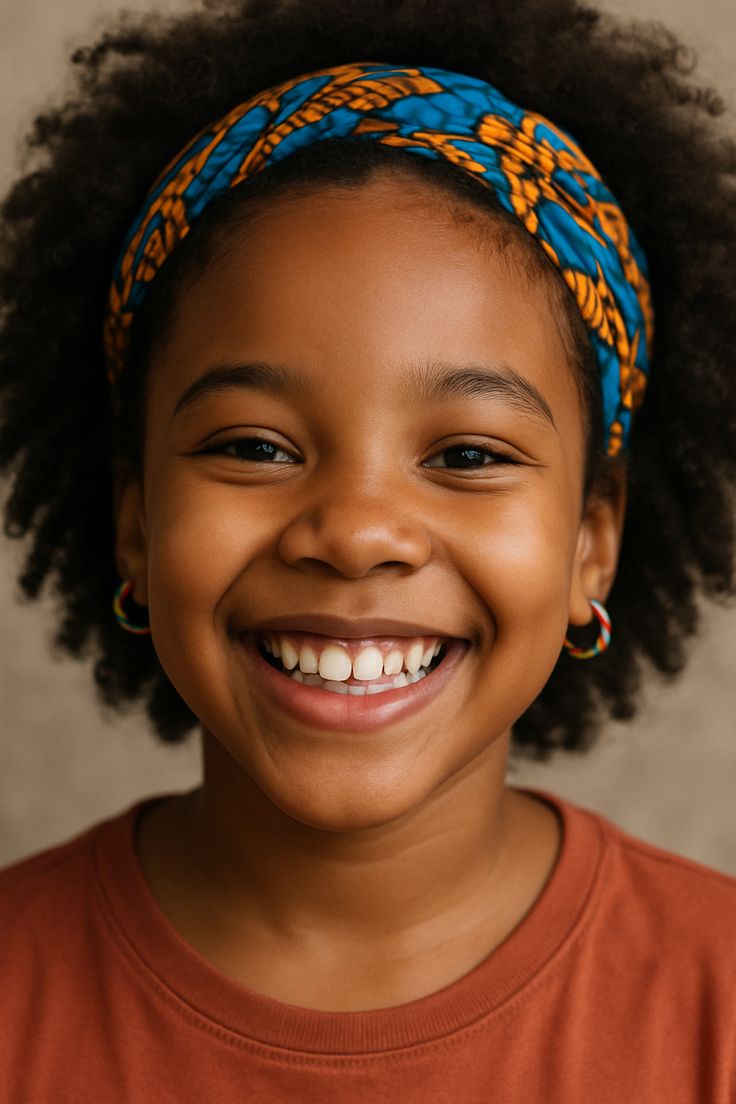 Jeune fille africaine souriante présentant les produits Trésoria20 Shop